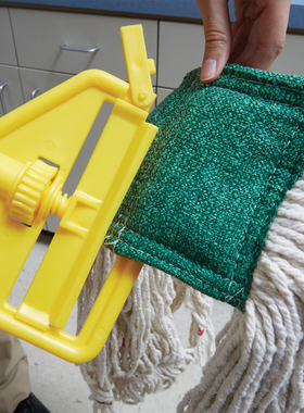 乐柏美 卧室侧开式拖把家用一拖净混纺纤维懒人干湿两用白色墩布