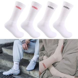 EyeController超厚保暖032潮袜子潮牌中筒纯棉毛巾街头运动陈冠希