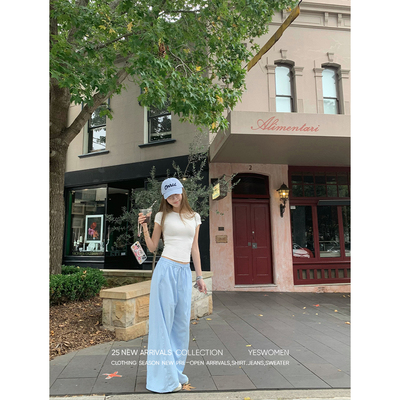 YESWOMEN空气裤·垂软拖地裤 下摆抽绳XYF7352C2064