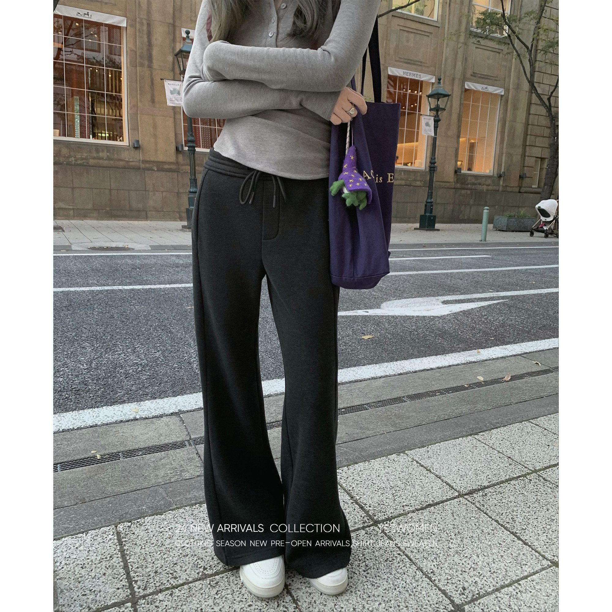 【买手直播间】小宜定制 480g加绒芭比裤高腰喇叭裤休闲裤长裤女