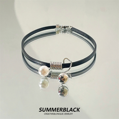 清冷风流苏珍珠项链颈链