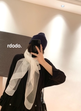 Rdodo 空灵柔雾氛围感桑蚕丝羊毛真丝丝巾披肩纱巾女款柔软围巾