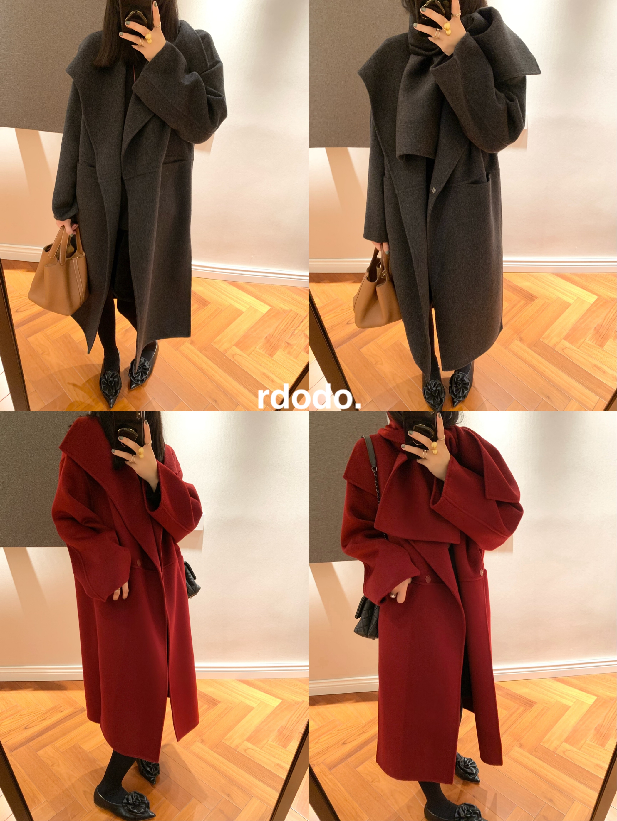 Rdodo自线 高端线软黄金30山羊绒TTM经典annecy送围巾长款大衣