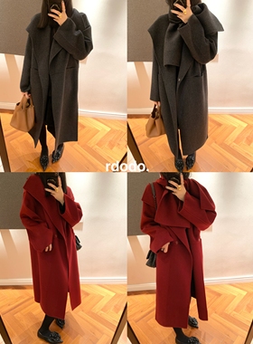 Rdodo自线 高端线软黄金30山羊绒TTM经典annecy送围巾长款大衣