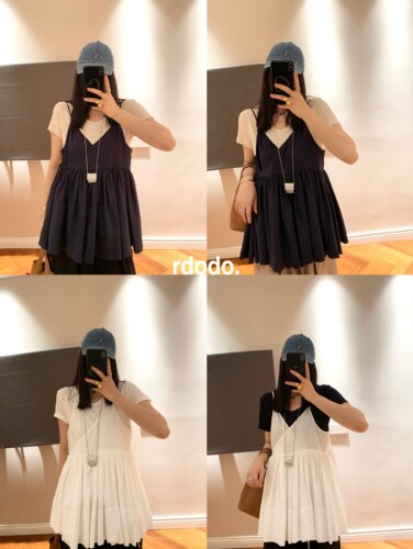 Rdodo自线 英国egg高阶美学层次叠穿单穿天丝亚麻浪漫吊带上衣