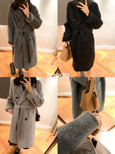 Rdodo高端线秘鲁进口光泽babysuri羊驼毛101801苏力皮草大衣厚款