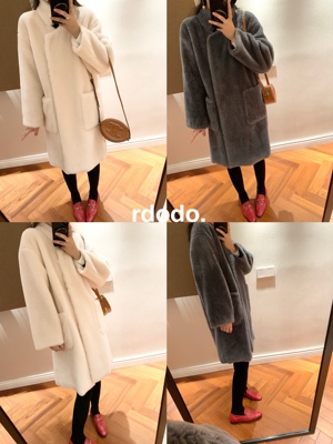 北海道澳洲全羊毛长款泰迪大衣