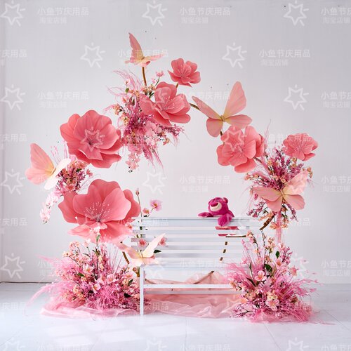 樱花EVA仿真花美陈打卡布置