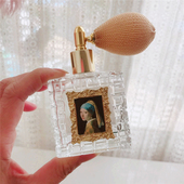 水晶玻璃 法式 闺房摆件 瓶 气囊香水瓶 古董油画香水瓶 36ML分装