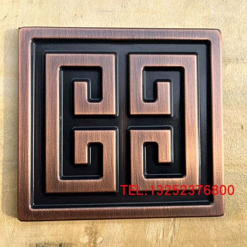 新中式铜门配饰玻璃门仿古铜门簪