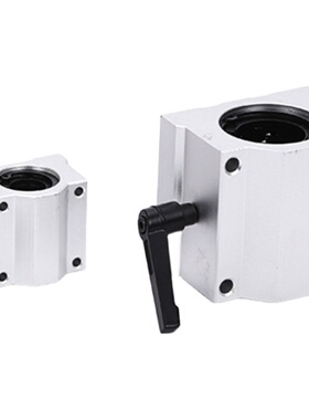 加长箱式滑块锁紧定位光轴轴承SCS10 12 16 20 25 30 35 40 LUU