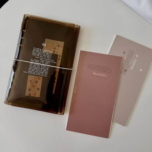 PaperNice原创A5s冰美式三折外壳月计划周计划彩色内页内芯TN收纳