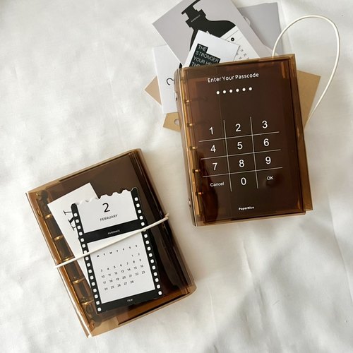PaperNice冰美式M5A7A6透明活页手账本内页原创意手账外壳收纳册