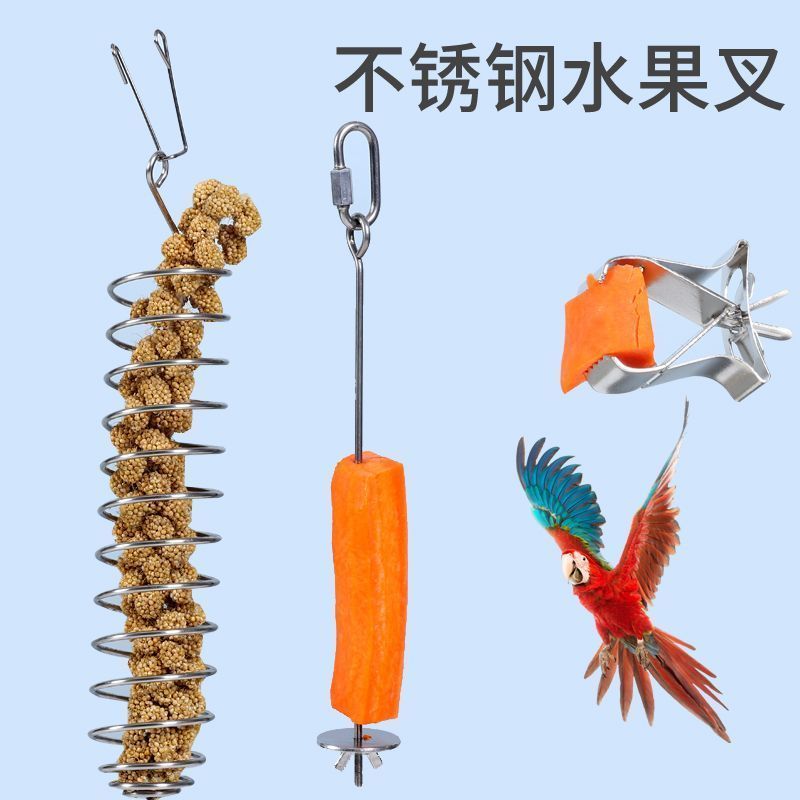 鹦鹉鸟类鸟用水果夹子