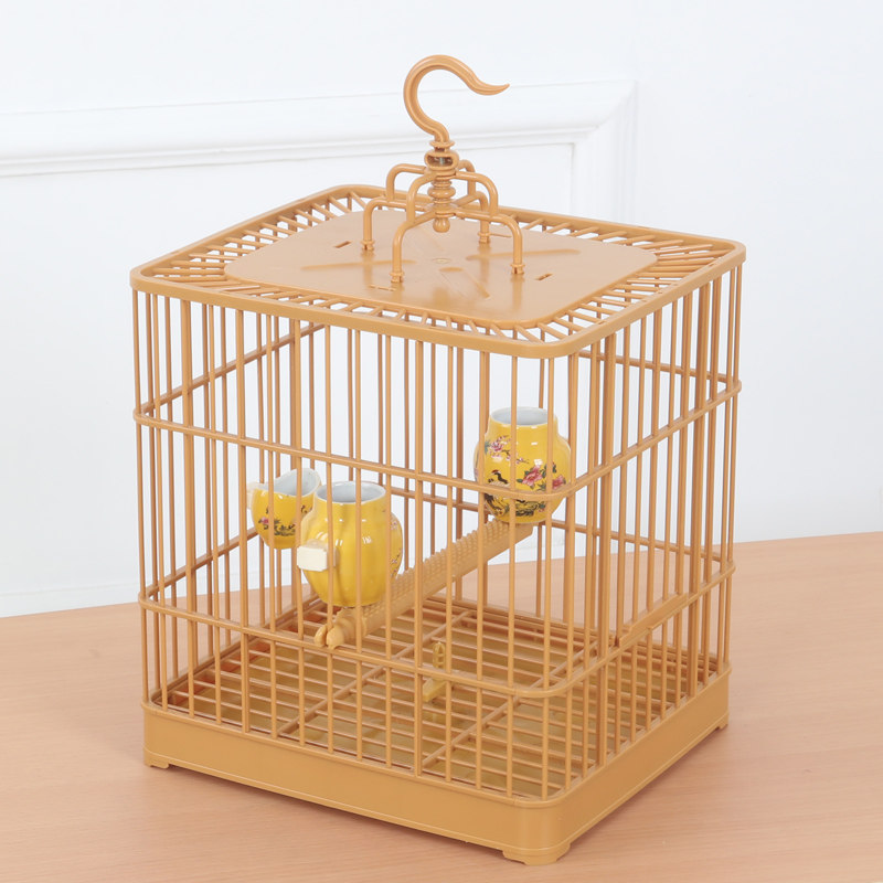 塑料鸟笼子方笼画眉鸟鸟笼