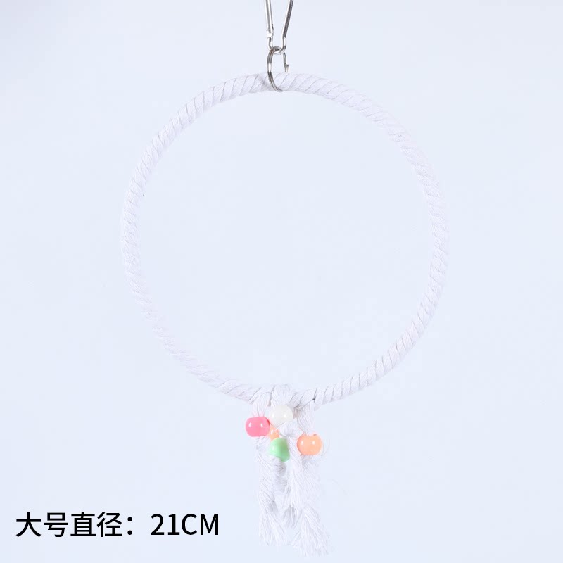 蜜袋鼯秋千玩具花枝鼠鹦鹉棉绳秋千吊环趣味舒适百搭笼子装饰品