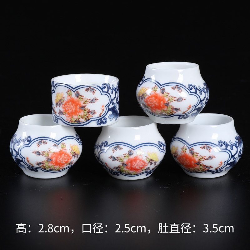 画眉 玉鸟 点颏 靛颏 红子 绣眼 虫杯 虫碗鸟类陶瓷浅子鸟食罐