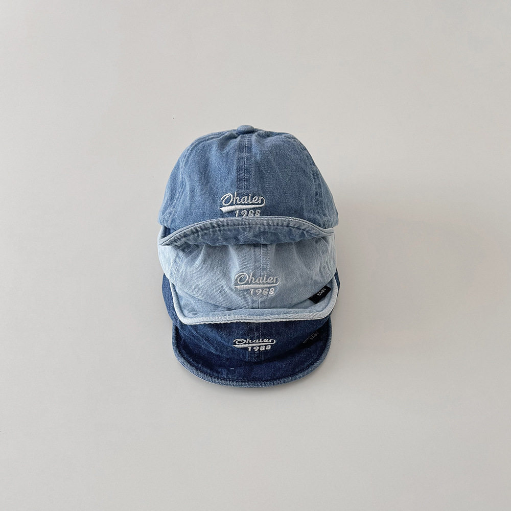 韩国婴儿帽子春秋新款遮阳字母婴幼儿男宝宝牛仔鸭舌帽宝宝棒球帽