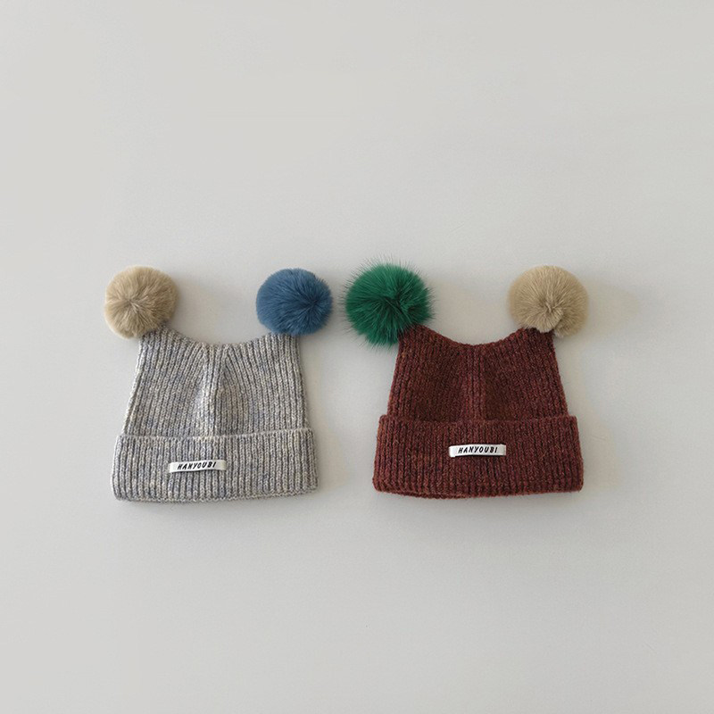 韩国儿童帽子冬季新款百搭毛球针织帽男女童保暖毛线帽宝宝套头帽,童装/婴儿装/亲子装,帽子,淘宝优惠券,粉丝福利购,淘宝优惠卷