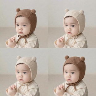 宝宝胎帽 卡通男童女童婴幼儿秋季 韩国婴儿帽子秋冬2025新款 时尚