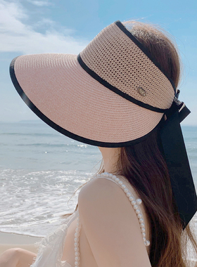 沙滩遮阳帽两用防晒女士春夏天