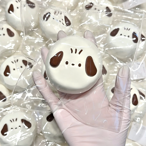 网红小狗面包水感手工食品级硅胶捏捏乐慢回弹超软泥感解压玩具