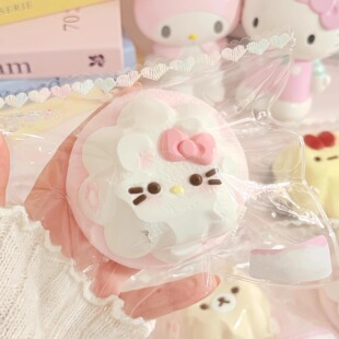 可爱纯手工食品级卡通布丁硅胶捏捏乐慢回弹烂泥感无毒儿童玩具