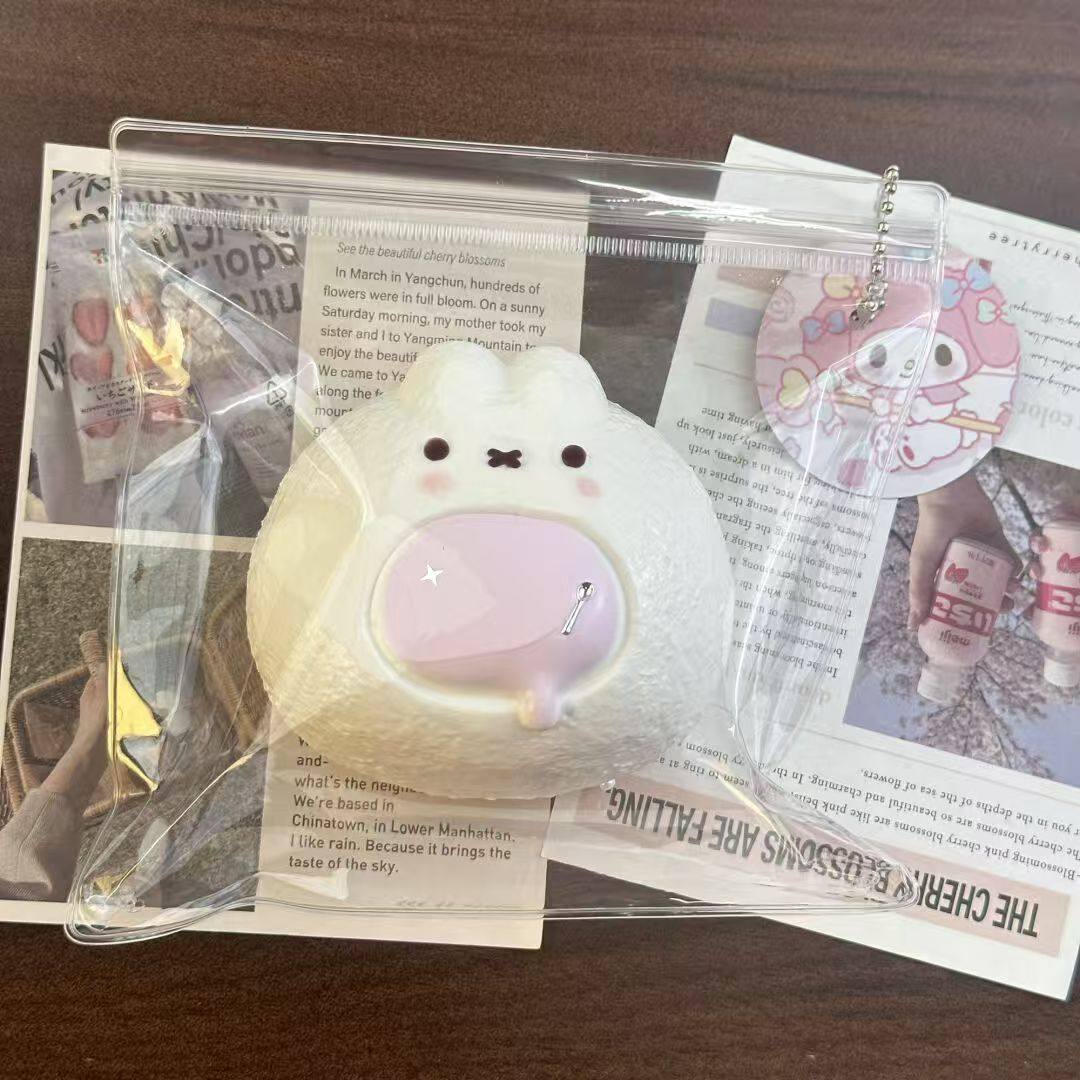 米菲兔流心奶糖食品级硅胶无毒解压捏捏乐玩具小红书同款背书神器