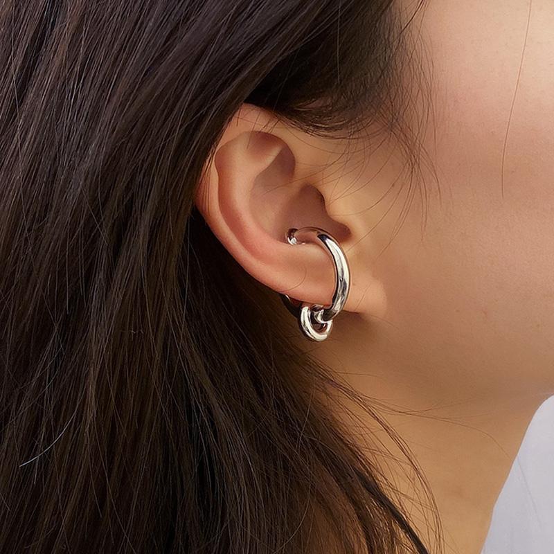 百搭小众设计感圆圈耳夹