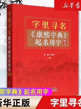 字里寻名 康熙字典起名用字精选 洪澜 编 取名好名字改名不求人起名字典起名学实用命理天机五行易经入门基础生辰八字宝宝取名书籍