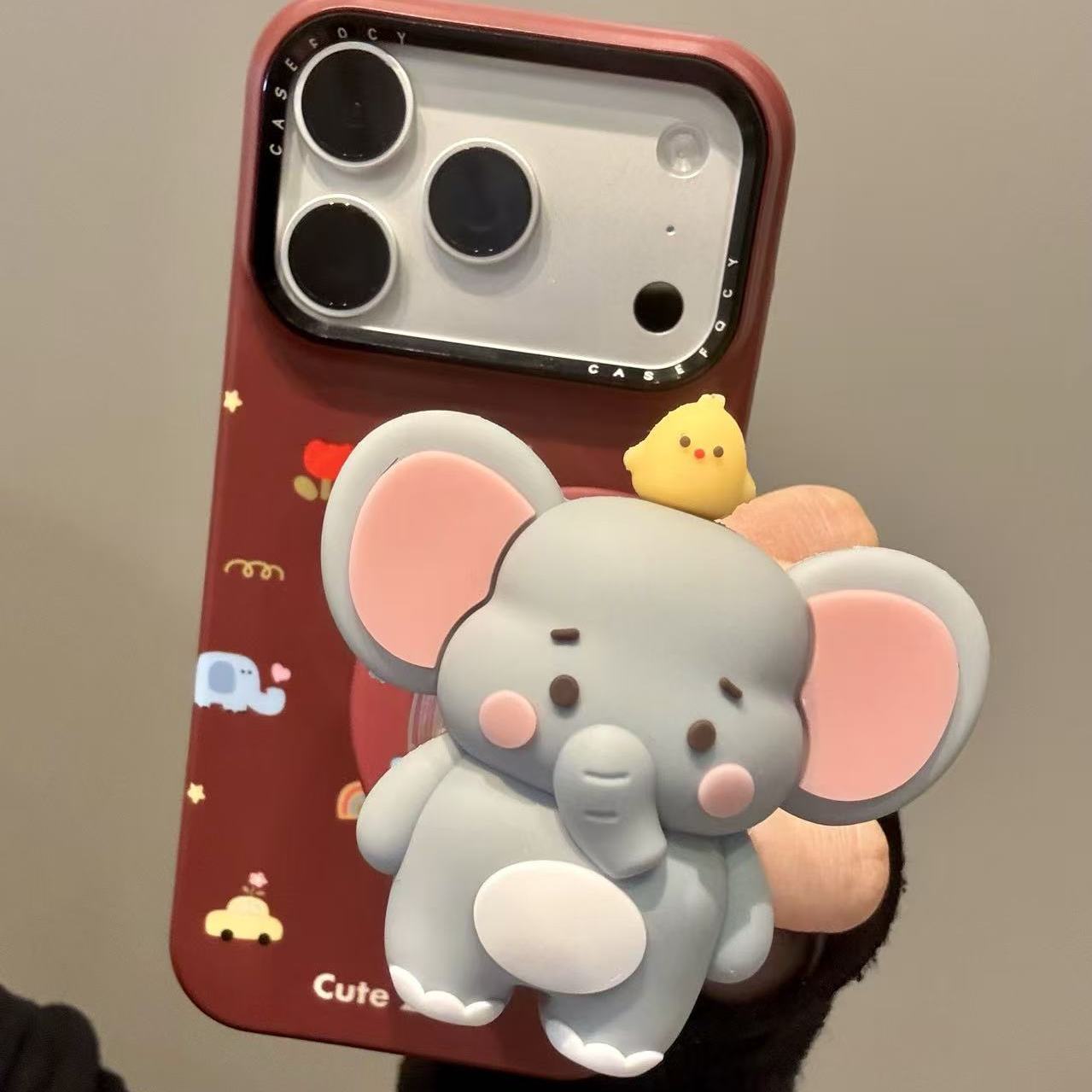 卡通可爱黄车小象磁吸适用iphone17prom苹果16pro手机壳15p新款14