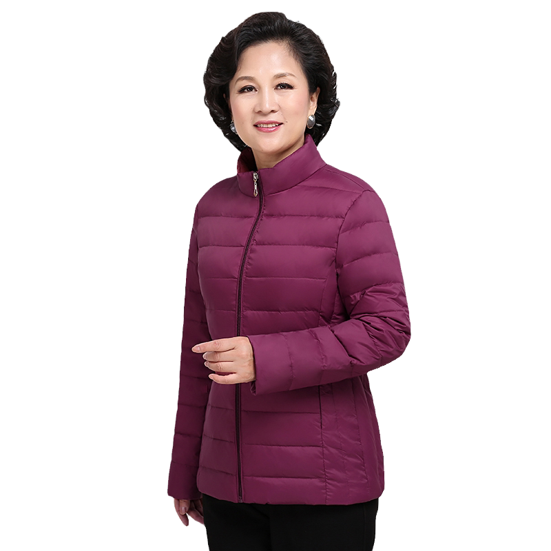 2025新款妈妈羽绒服轻薄短款中年人40岁50秋装外套冬季中老年女装