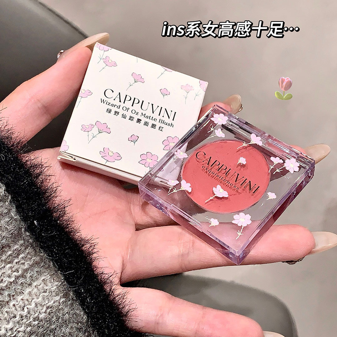 正品 Cappuvini绿野仙踪雾面腮红 膨胀色多用膏腮红口红唇颊两用