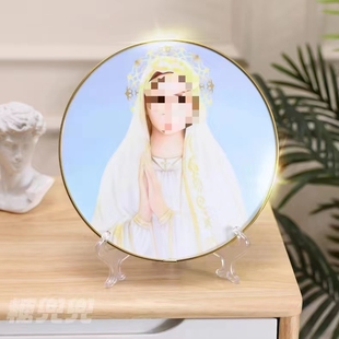 清库存直径尺寸20*20晶瓷画摆件时尚美观家用客厅卧室摆台