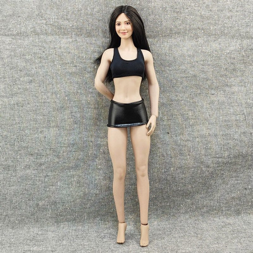 现货 1/6 女兵人 潮流皮短裙 DG102 皮裙 可动包胶素体衣服模型