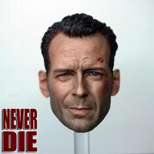 1/6兵人头雕 布鲁斯威利斯 老布头雕 虎胆龙威造型战损 头雕 现货