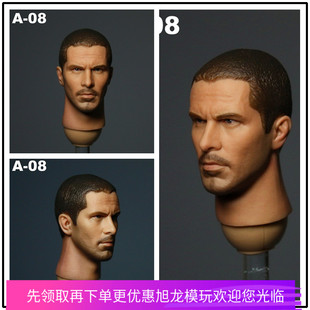 康纳头雕 现货 A08 6兵人头雕模型配件 适合12英寸无脖子素体