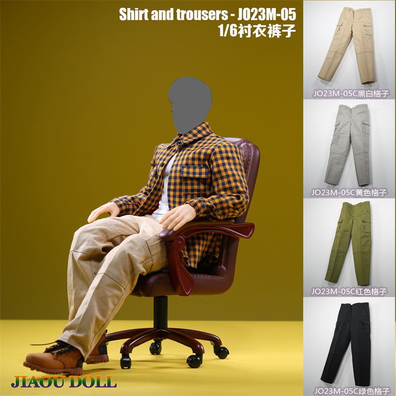 休闲衬衣1/6工装裤兵人现货