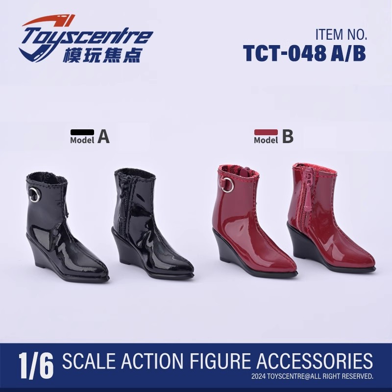 现货 1/6 女兵人 TCT-048 尖头一体高跟鞋 空心鞋 6分12寸娃娃 鞋