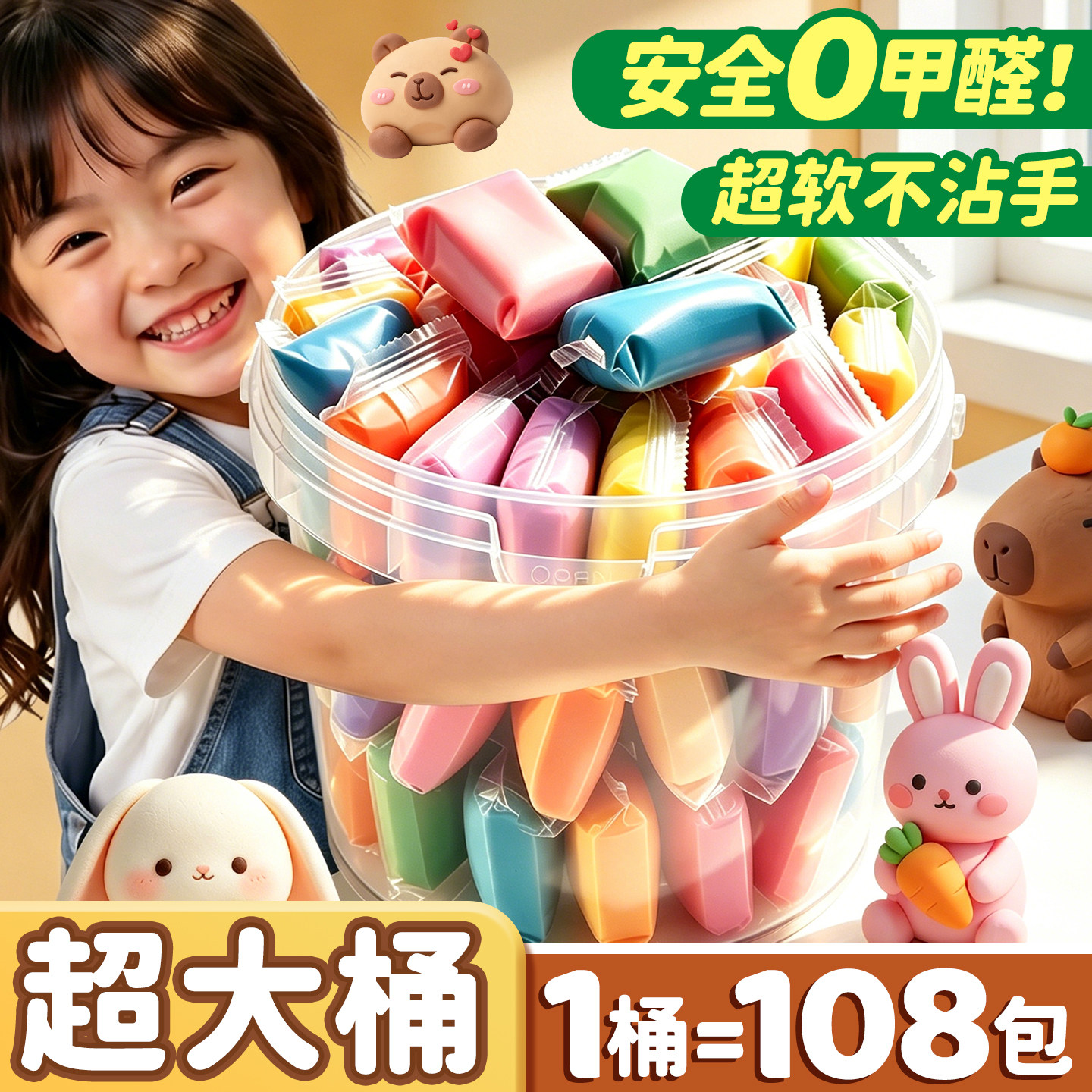 【超大桶】1桶=108包粘土