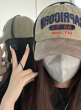 新款水洗做旧软顶棒球帽子女