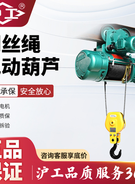 沪工钢丝绳电动葫芦CD1型380V1/2/3/5/10T行车吊航吊起重机提升机