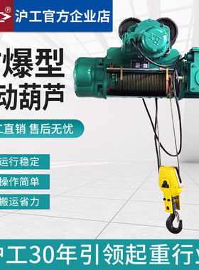 沪工BCD型防爆电动葫芦钢丝绳1吨2吨3吨5吨10吨T行车吊机起重机