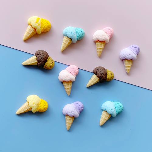 双色甜筒冰淇淋diy奶油胶材料
