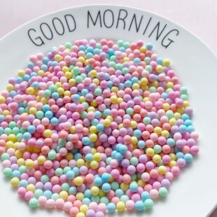 无孔磨砂马卡龙色珠子小圆球 手机壳奶油胶diy材料点缀装饰物配件
