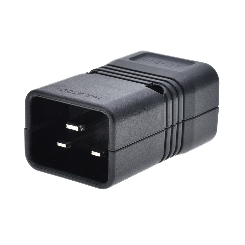 C20品字接线插头 16A250V 三插公头大功率工业机柜接线插头SS-21-