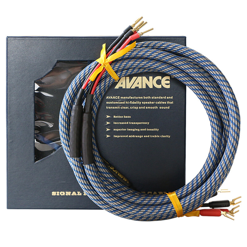 avance/皇冠音响发烧级hifi音箱线2.5米香蕉头对线