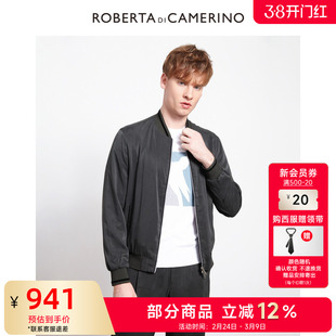 [棒球领]ROBERTA诺贝达男装男士夹克秋季新款时尚休闲拼色外套ZJ