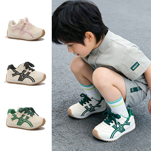 男童鞋子2026春季新款儿童跑步运动鞋幼儿园女宝宝软底板鞋阿甘鞋