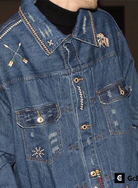GcBrand Lab AW25 复古主题元素 水洗做旧设计 刺绣细节 牛仔夹克